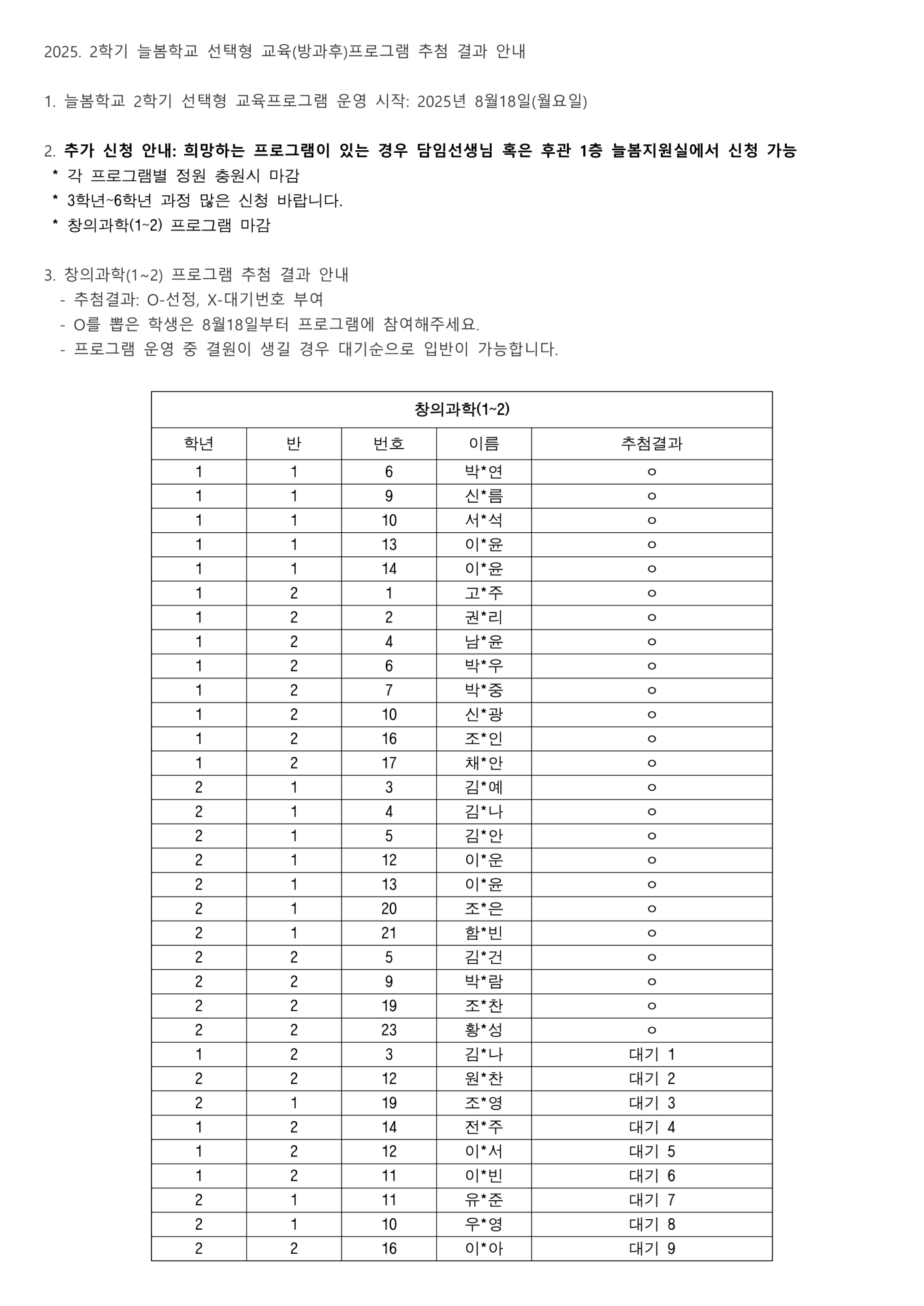 창의과학 추첨결과_1