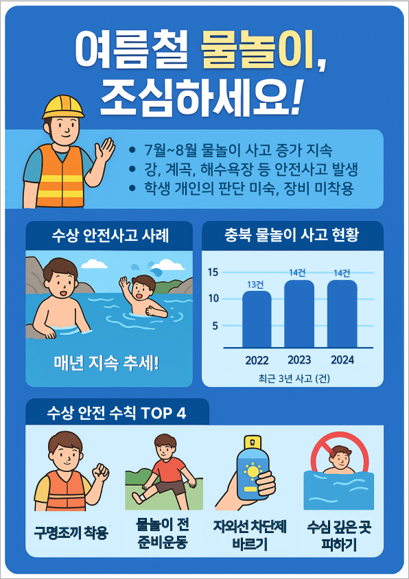 여름철 물놀이, 조심하세요!