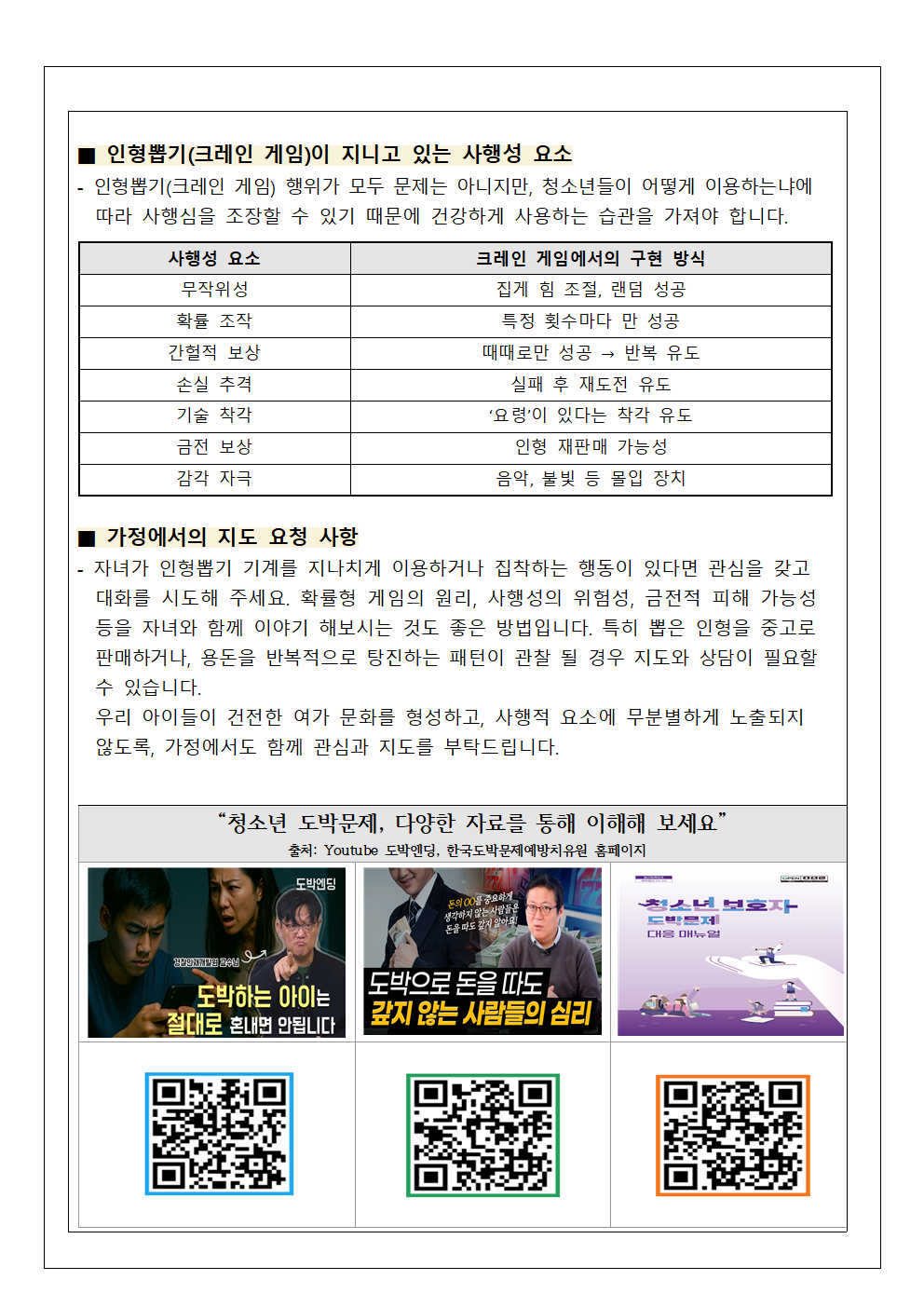 2025. 2학기 청소년 도박문제 예방 가정통신문002