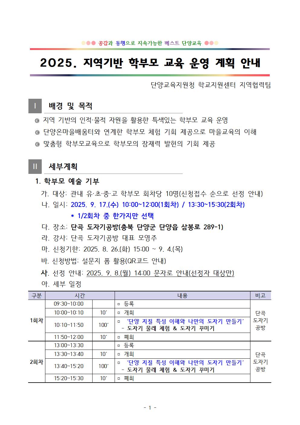 2025. 지역기반 학부모 교육 운영 계획 안내001
