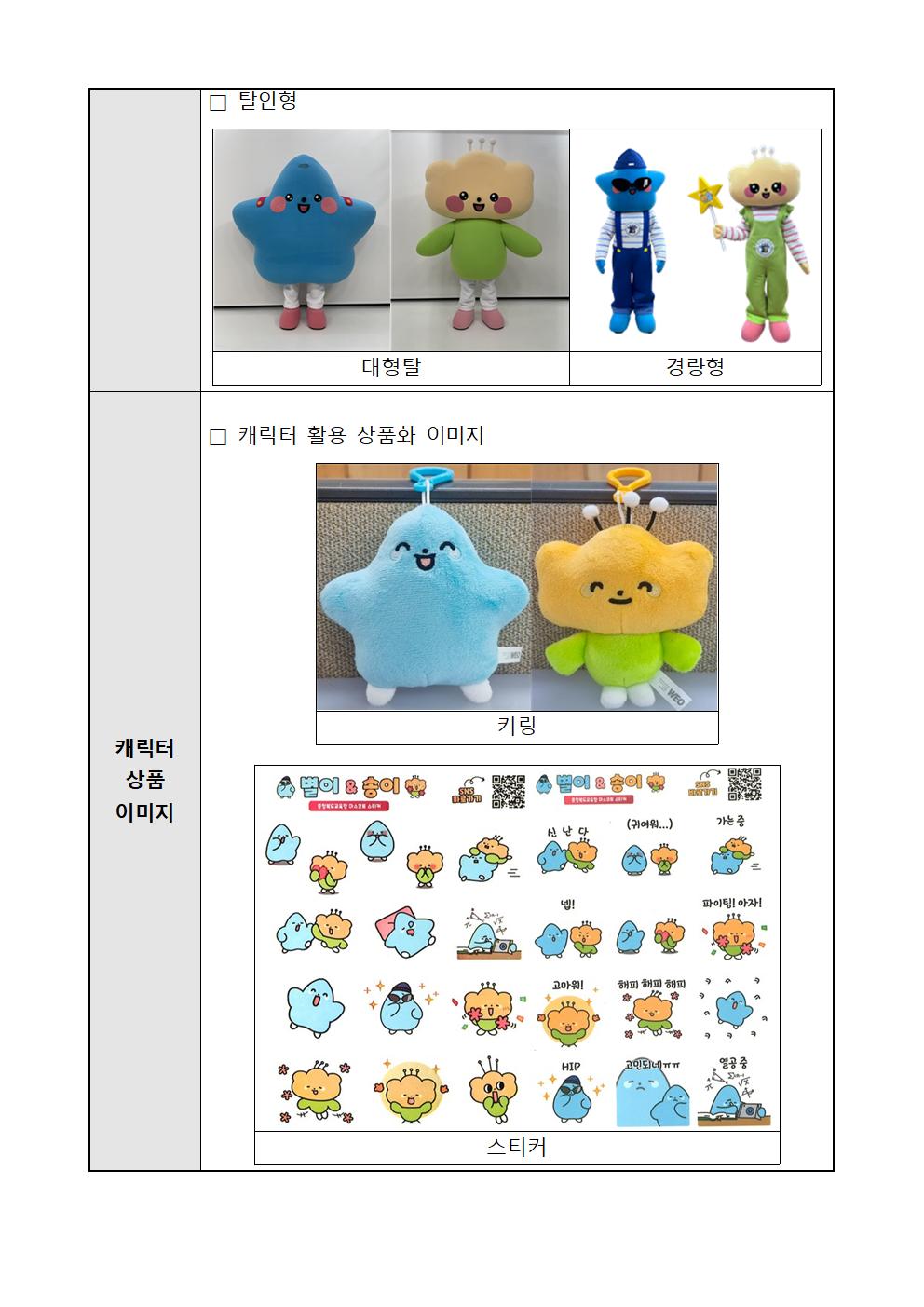 충청북도교육청 공보관_별이와 송이 캐릭터 및 페스티벌 QR코드002