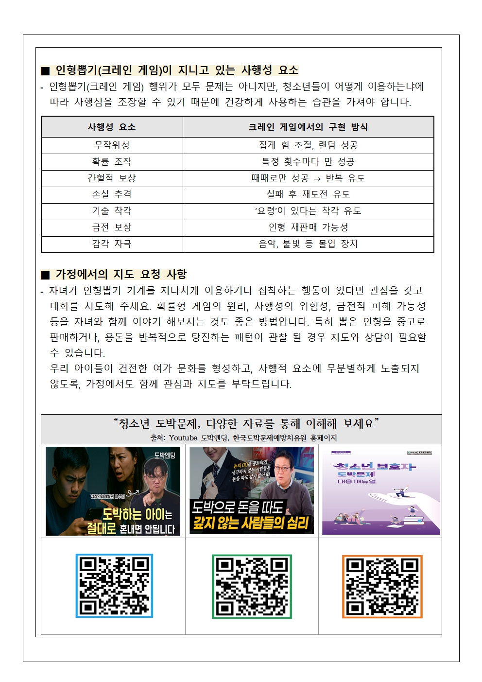 2025. 2학기 청소년 도박문제 예방 가정통신문002