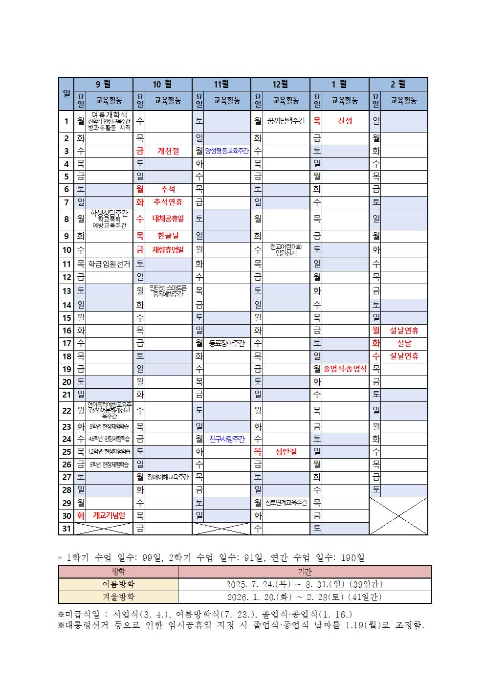2025학년도 학사일정(대통령선거 반영)002