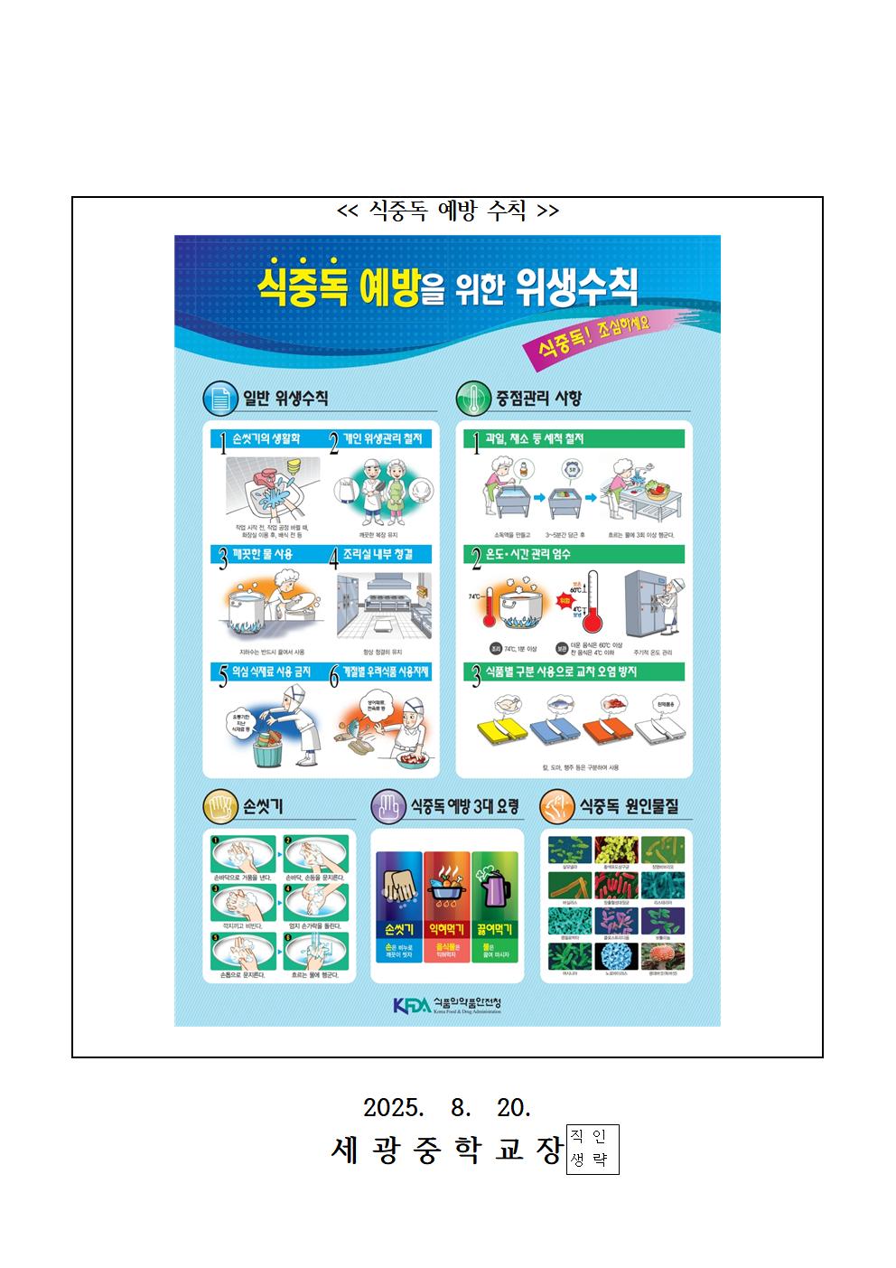2025. 8월 폭염 대응 및 식중독 예방 가정통신문003