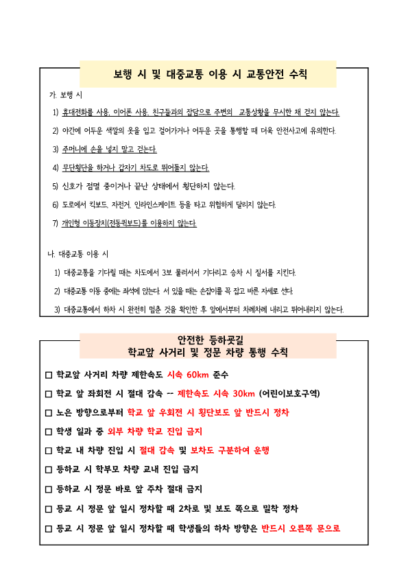 보행 시 및 대중교통 이용 교통안전 교육_1