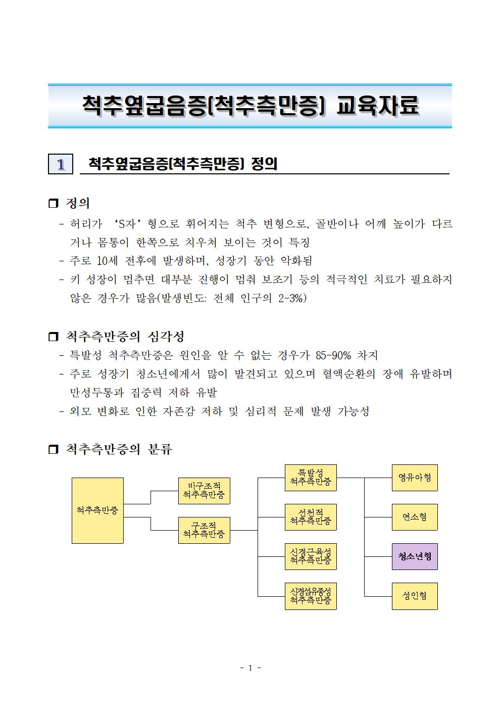척추옆굽음증 검사 사전교육자료001