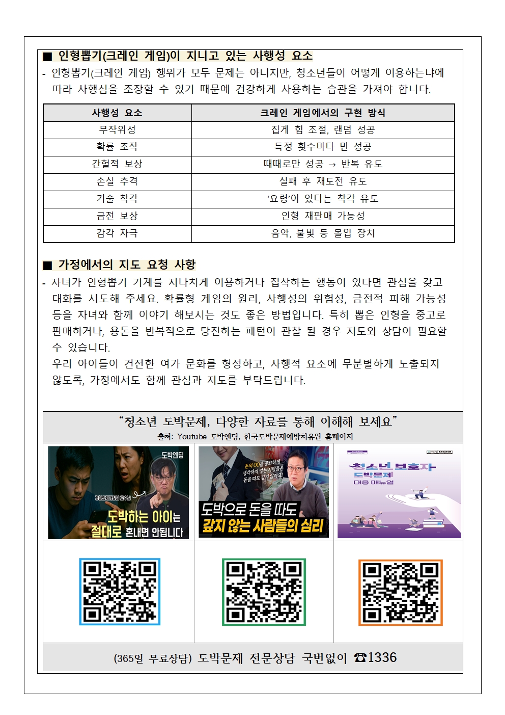 2025학년도 2학기 청소년 도박문제 예방 가정통신문002