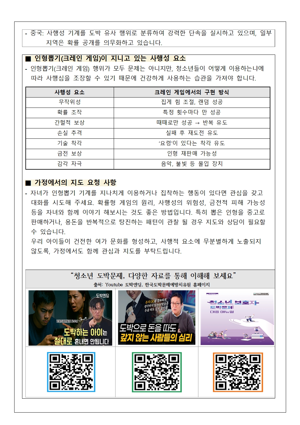 2025. 2학기 청소년 도박문제 예방 가정통신문002