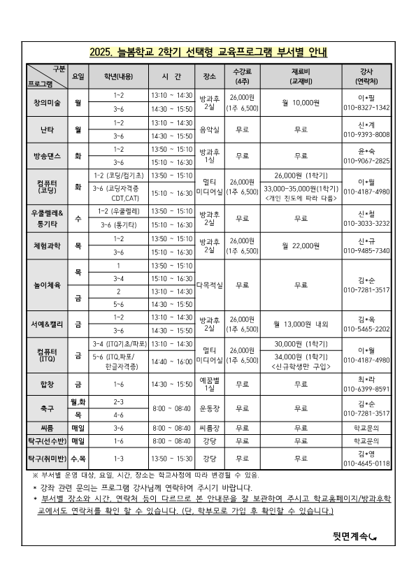 2025. 2학기 선택형 교육프로그램 운영 안내_2