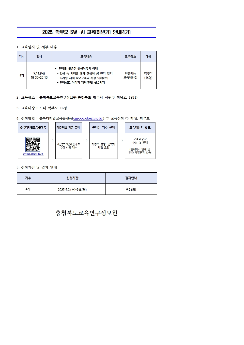 2025. 학부모 SW·AI 교육(하반기) 운영 안내문(4기)001