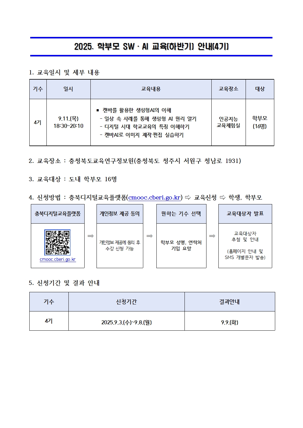 2025. 학부모 SW·AI 교육(하반기) 운영 안내문(4기)001